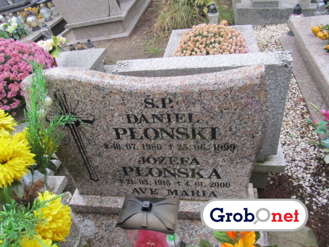 Józefa Płońska 1915 Księże Małe - Grobonet - Wyszukiwarka osób pochowanych
