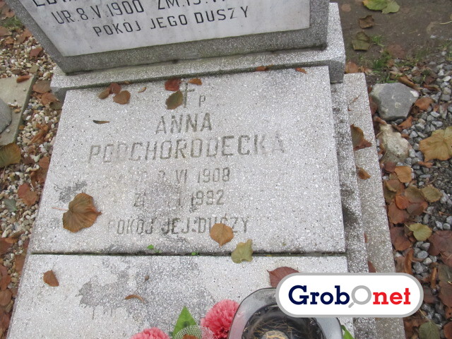 Anna Podhorodecka 1908 Księże Małe - Grobonet - Wyszukiwarka osób pochowanych